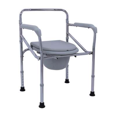 Factory direct salessteel hospital folding commode chair