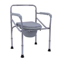 Factory direct salessteel hospital folding commode chair