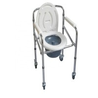 hospital commode chair folding commode chair with wheels for elderly